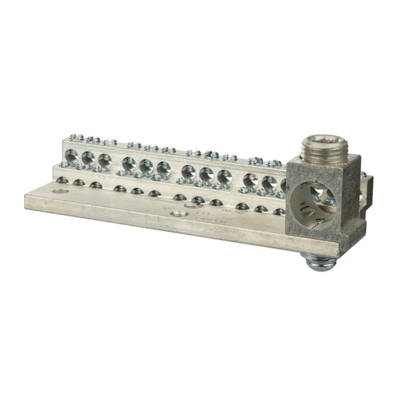 225A Stacked Neutral Bar, 4-14 AWG 30 Circuits & 350 MCM - 6 AWG Main Lug