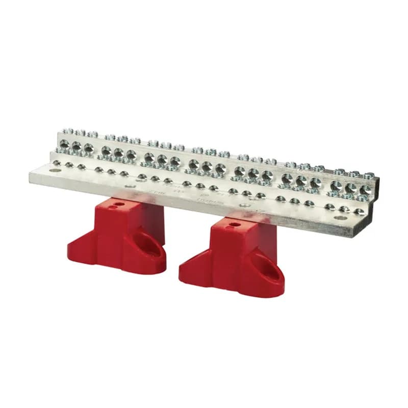 225A Stacked Neutral Bar, 4-14 AWG 42 Circuits - With Mtg Base