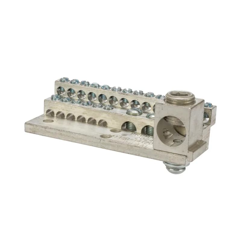 225A Stacked Neutral Bar, 4-14 AWG 20 Circuits, 1/0-14 AWG 4 Circuits & 350 MCM - 6 AWG Main Lug