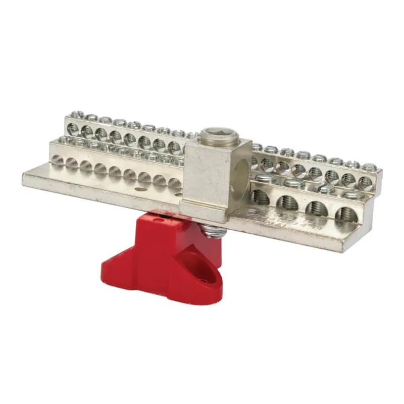 225A Stacked Neutral Bar, 4-14 AWG 32 Circuits, 1/0-14 AWG 4 Circuits & 350 MCM - 6 AWG Main Lug With Mtg Base