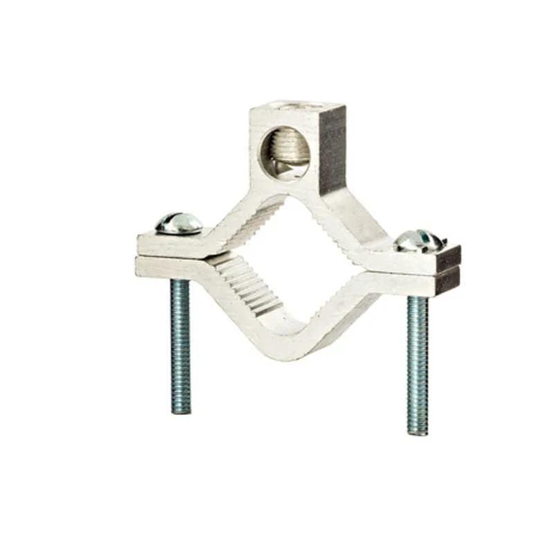 NSI Industries GCA-2 - The NSI GCA-2 Aluminum Ground Clamp for 250 MCM to 6 AWG Aluminum and Copper Cables grips on water pipes, galvanized pipe or steel conduit between 1-1/4" to 2" IPS pipes. The high-strength extruded aluminum alloy design is plated to provide low-contact resistance and features zinc-plated steel set screws for long-term installation. Use this adjustable clamp to ground copper or aluminum cables to pipes and conduit in indoor environments. UL Listed 467 for Grounding and Bonding. Stock products you can rely on—stock NSI.