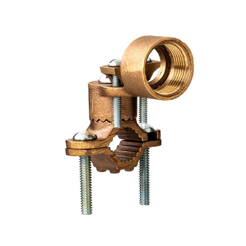 NSI Industries G-7 - The NSI G-7 Heavy Duty Bronze Ground Clamp for Rigid Conduit, grips on pipes between 1/2" to 1" in diameter and features a 3/4" adapter hub that swings 360 degrees to make alignment simple. Heavy duty bronze adapters have serrations that match the serrations of the ground clamp, assuring a positive lock. The zinc-plated steel screws and bronze clamp body are made of economical, high-quality metals that provide durable performance in a range of applications. Use this interchangeable clamp to attach rigid conduit and ground conductors to water pipes in indoor environments. UL Listed 467 for Grounding and Bonding. Stock products you can rely onâ€”stock NSI.