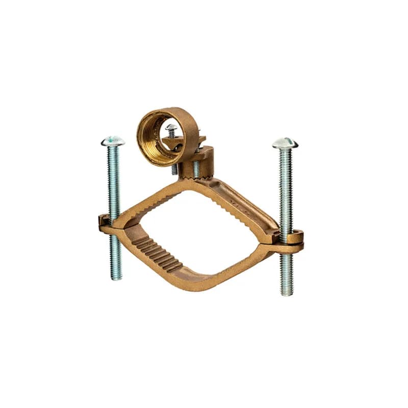 The NSI G-24 Heavy Duty Bronze Ground Clamp for Rigid Conduit grips on pipes between 2-1/2" to 4" in diameter and features a 1" adapter hub that swings 360 degrees to make alignment simple. Heavy duty bronze adapters have serrations that match the serrations of the ground clamp, assuring a positive lock. The zinc-plated steel screws and bronze clamp body are made of economical, high-quality metals that provide durable performance in a range of applications. Use this interchangeable clamp to attach rigid conduit and ground conductors to water pipes in indoor environments. cULus Listed 467 for Grounding and Bonding. Stock products you can rely onâ€”stock NSI.