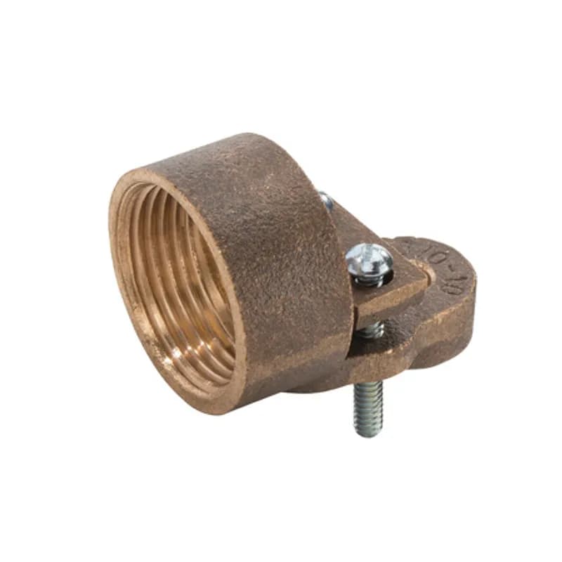 Use the GHM-100 360 Degree Swing Type Conduit Hub alongside NSI ground clamps with serrated hubs to ground copper grounding conductor to water pipes in indoor environments. This 1" adapter hub swings 360 degrees to make alignment simple and offer greater flexibility in installation. The zinc-plated steel screws and bronze hub are made of economical, high-quality metals that provide durable performance in a range of applications. Conduit hub allows for entry from any direction and fits 1" conduit or wire in the range of 10 SOL to 3/0 STR. Stock products you can rely onâ€”stock NSI.