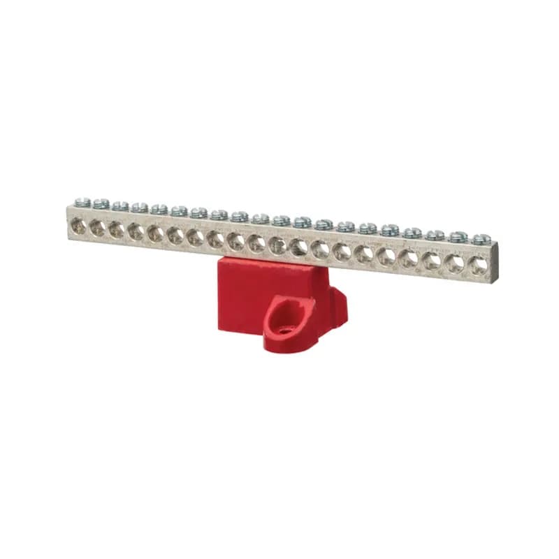 The NSI GBA2-20 Aluminum Isolated Ground Bar mounts onto most surfaces using the high-strength glass-filler polyester base, then fits up to 20 copper or aluminum cables in the 2 to 14 AWG size range. The high-strength aluminum alloy 6061-T6 body is dual-rated for use with copper and aluminum and forms reliable connections using the simple tightening screw lug design. Stock products you can rely onâ€”stock NSI.