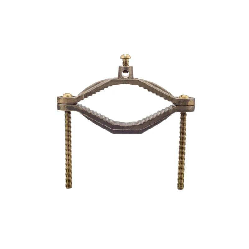 The NSI G-4-SBS Direct Burial Bronze Ground Clamp grips on water pipes between 2-1/2" to 4" in diameter for quick and easy bonding in direct burial applications. The copper alloy screws and bronze clamp body are made of economical, high-quality metals that provide durable performance in a range of applications. Use this clamp to easily bond bare copper wires up to 2 AWG to water pipes, rebar and ground rods. UL Listed for direct burial in both earth and concrete and well as UL listed 467 for Grounding and Bonding. Stock products you can rely onâ€”stock NSI.