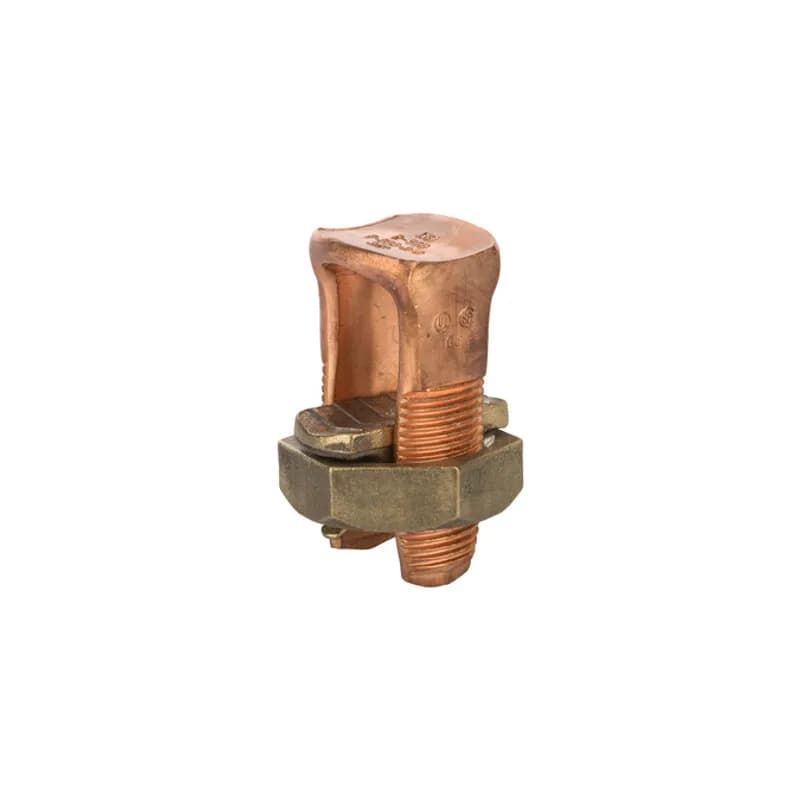 NSI Industries N-500 - Copper Split Bolt Connector 500 MCM Copper Split Bolt Connectors are high-strength solderless service connectors made of high-copper alloy for copper and copperweld wires. Type for two maximum wire sizes.