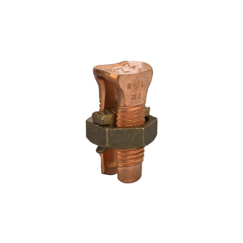 NSI Industries N-3L - 3 Wire Copper Split Bolt Connector 3 AWG Copper Split Bolt Connectors are high-strength solderless service connectors made of high-copper alloy for copper and copperweld wires. Type for three maximum wire sizes.