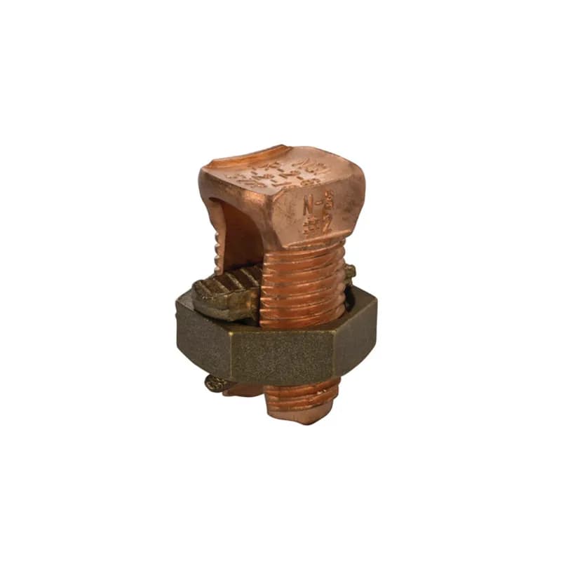 Copper Split Bolt Connector 3 AWG Copper Split Bolt Connectors are high-strength solderless service connectors made of high-copper alloy for copper and copperweld wires. Type for two maximum wire sizes.