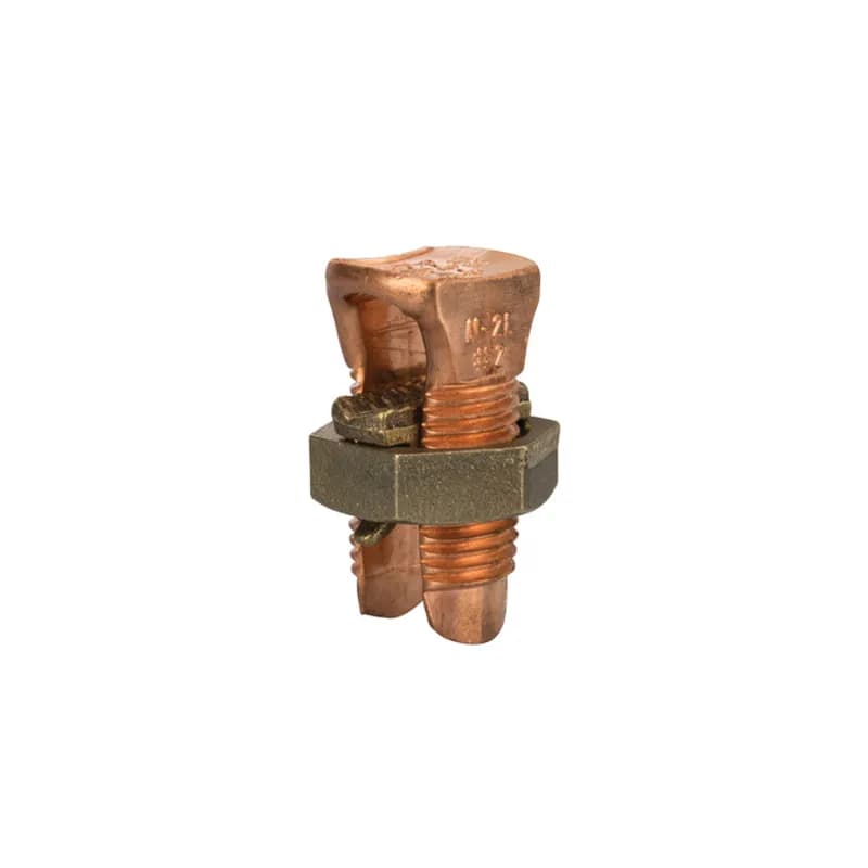 NSI Industries N-2L - 3 Wire Copper Split Bolt Connector 2 AWG Copper Split Bolt Connectors are high-strength solderless service connectors made of high-copper alloy for copper and copperweld wires. Type for three maximum wire sizes.