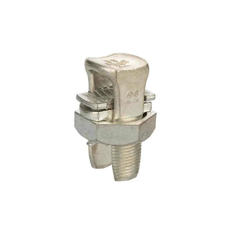 All Purpose Split Bolt Connector 500 MCM is used for combinations of aluminum to copper, aluminum to aluminum, steel to aluminum, copper to copper, and steel to copper applications. They have an electro-tinned body. UL listed for copper and copperweld wires only. Includes nut, spacer and pressure pad.