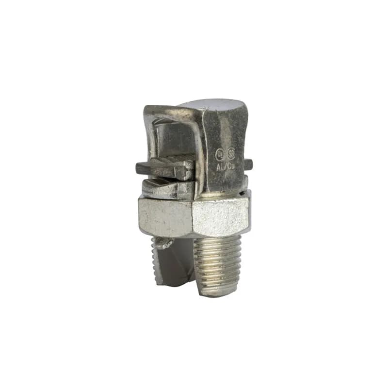 NSI Industries N-350SP - All Purpose Split Bolt Connector 350 MCM All Purpose Split Bolt Connectors are used for combinations of aluminum to copper, aluminum to aluminum, steel to aluminum, copper to copper, and steel to copper applications. They have an electro-tinned body. UL listed for copper and copperweld wires only. Includes nut, spacer and pressure pad.
