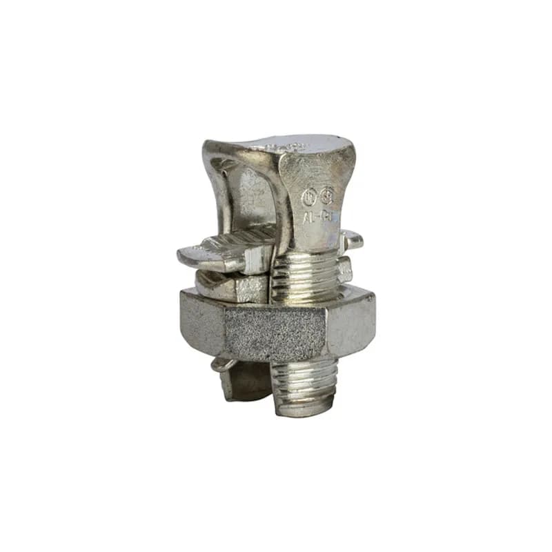 All Purpose Split Bolt Connector 250 MCM All Purpose Split Bolt Connectors are used for combinations of aluminum to copper, aluminum to aluminum, steel to aluminum, copper to copper, and steel to copper applications. They have an electro-tinned body. UL listed for copper and copperweld wires only. Includes nut, spacer and pressure pad.