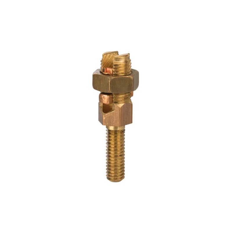 Service Post Connector - Two Wire Type 5 STR Service Post Connectors is used for connecting one or two conductors. Made from high copper content hard-drawn rod. Lay-in feature makes them excellent for continuous loop grounding and bonding. Used to ground to bar or plate. Suitable for direct burial in earth or concrete.