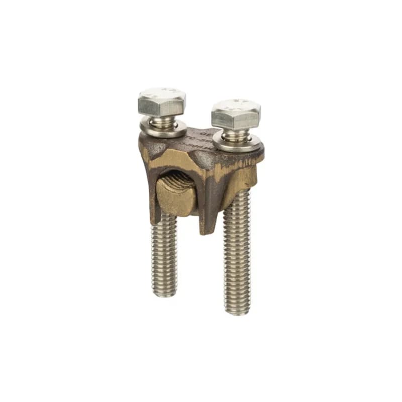 NSI Industries TC500 - Two-Bolt Bronze Tap Connector 500 - 350 MCM Main and 500 MCM - 4 SOL Tap. Two-bolt bronze tap connectors are made of high strength bronze for heavy duty connections. For use with copper to copper conductors.