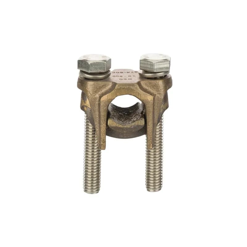 NSI Industries TC800 - Two-Bolt Bronze Tap Connector 800 MCM - 600 MCM Two-bolt bronze tap connectors are made of high strength bronze for heavy duty connections. For use with copper to copper conductors.