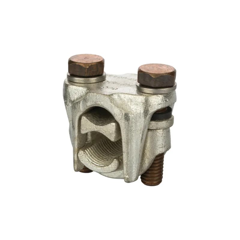 NSI Industries TCP800 - Two-Bolt Bronze Tap Connector 800 MCM - 600 MCM Two-bolt bronze plated tap connectors are made of high strength bronze for heavy duty connections. For use with copper, aluminum and steel conductors.