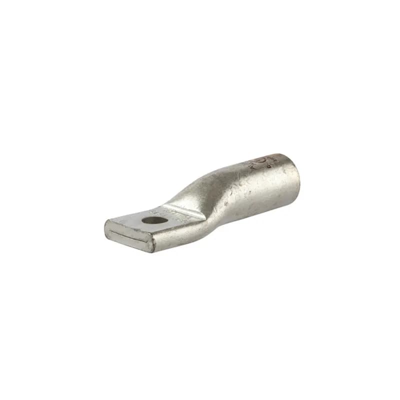 1 HoleStandard BarrelAluminum Compression Lug350MCM -1/2 Bolt Standard BarrelAluminum Compression Lugs is a type ofaluminum compression connector that is produced from high conductivityaluminum tubing.Center stop assures proper cable installation.They are tin-plated to provide corrosion resistance and are marked with die index and color coded for easy reference. Listed for 35KV maximum when properly installed.