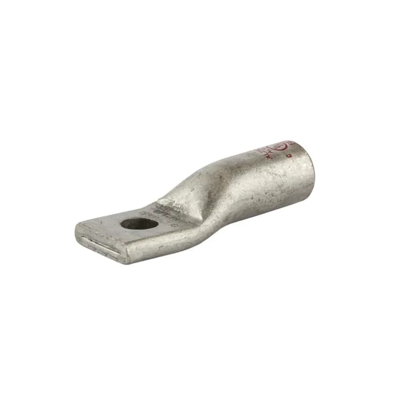 1 HoleStandard BarrelAluminum Compression Lug750MCM -5/8 Bolt Standard BarrelAluminum Compression Lugs is a type ofaluminum compression connector that is produced from high conductivityaluminum tubing.Center stop assures proper cable installation.They are tin-plated to provide corrosion resistance and are marked with die index and color coded for easy reference. Listed for 35KV maximum when properly installed.