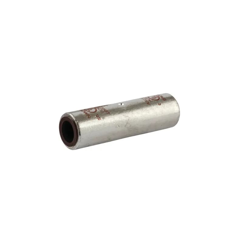 NSI Industries ASC350T - Dual Rated Aluminum Splice 350 MCM Dual Rated Aluminum Splices are a type of aluminum compression connector that is produced from high conductivity aluminum tubing. Center stop assures proper cable installation. Electro-tin plated for corrosion resistance. Color coded and marked with die index information. Pre-filled with oxide inhibitor and capped with color coded cap.