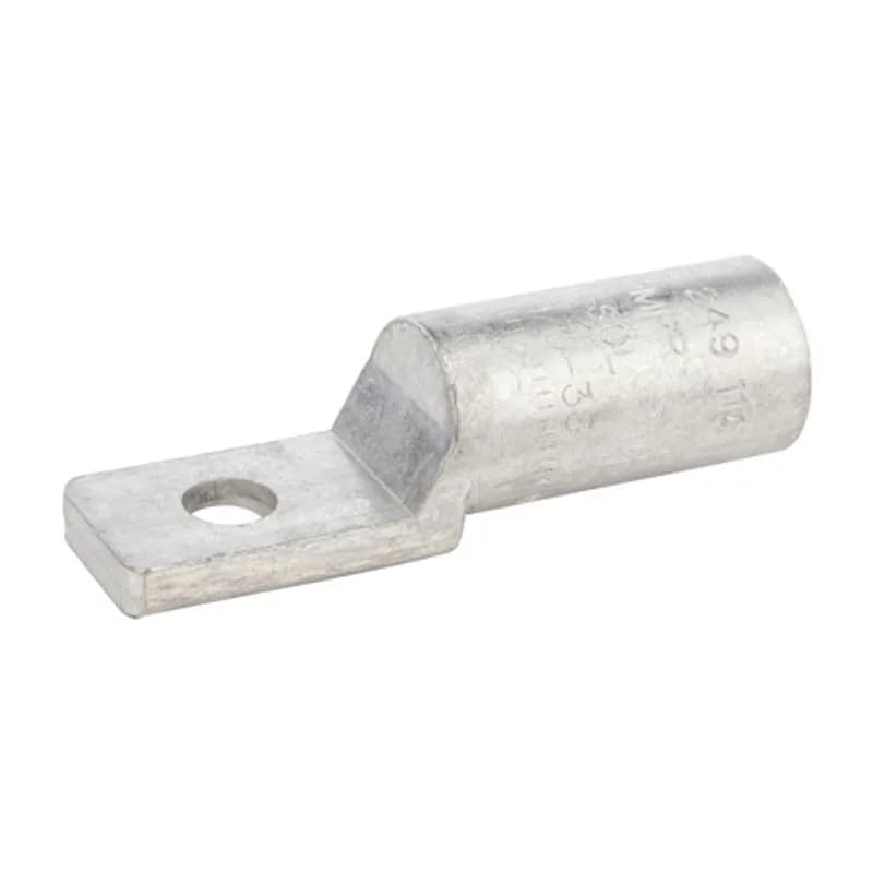 Cast Aluminum Meter Socket Lug 1/0 AWG - 3/8 Bolt Made of dead-soft EC grade aluminum. 840 common dies- one die installs on all sizes. For aluminum or copper conductors. Pre-filled with oxide inhibitor. Installing dies (color red): .840, 18, 324, TX, 76, 11A, 249.