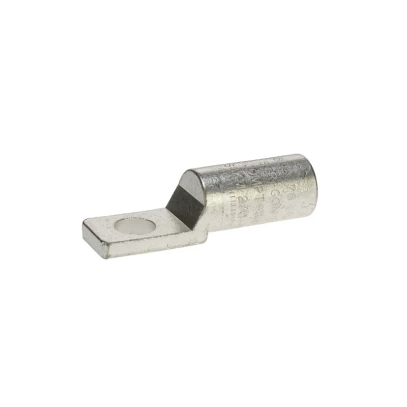 Cast Aluminum Meter Socket Lug 2/0 AWG - 1/2 Bolt Made of dead-soft EC grade aluminum. 840 common dies- one die installs on all sizes. For aluminum or copper conductors. Pre-filled with oxide inhibitor. Installing dies (color red): .840, 18, 324, TX, 76, 11A, 249.