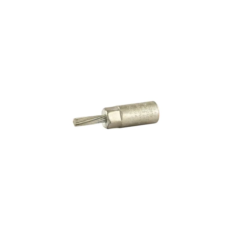 NSI Industries PT2 - Stranded Bi-Metallic Pin Terminal 2 AWG Stranded Bi-Metallic Pin Terminals is designed to facilitate termination of aluminum conductors. Tin-plated stranded copper pin. Connector bores are coated with oxide inhibitor. Supplied with EPDM insulating cover. UL 486B listed. Rated 600 volts.