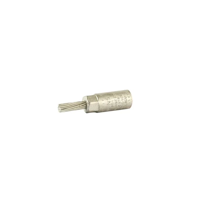 Stranded Bi-Metallic Pin Terminal 1 AWG Stranded Bi-Metallic Pin Terminals is designed to facilitate termination of aluminum conductors. Tin-plated stranded copper pin. Connector bores are coated with oxide inhibitor. Supplied with EPDM insulating cover. UL 486B listed. Rated 600 volts.