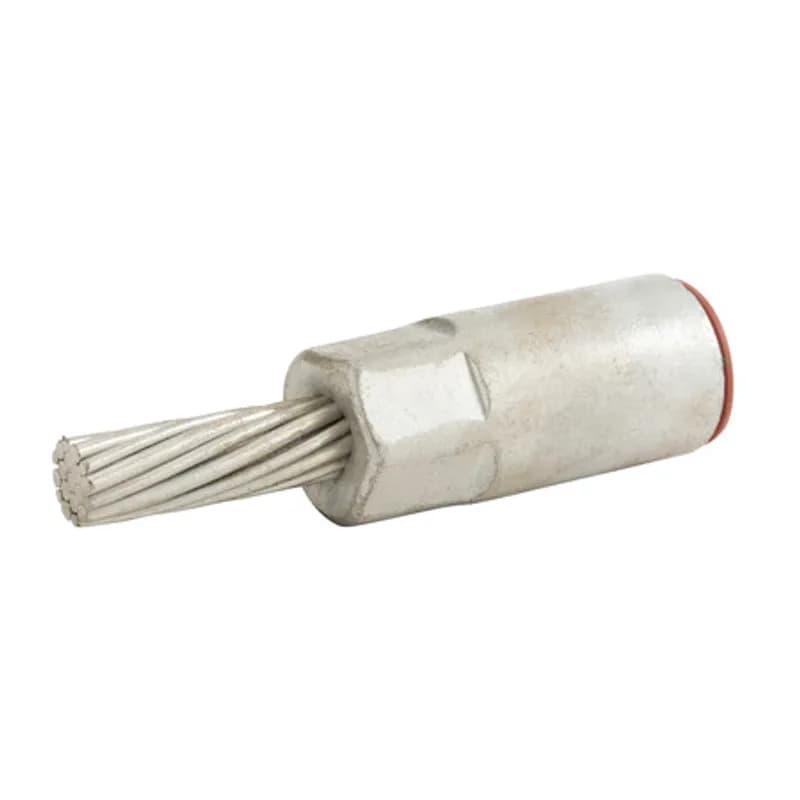 Stranded Bi-Metallic Pin Terminal 300 MCM Stranded Bi-Metallic Pin Terminals is designed to facilitate termination of aluminum conductors. Tin-plated stranded copper pin. Connector bores are coated with oxide inhibitor. Supplied with EPDM insulating cover. UL 486B listed. Rated 600 volts.
