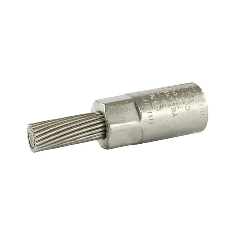 Stranded Bi-Metallic Pin Terminal 750 MCM Stranded Bi-Metallic Pin Terminals is designed to facilitate termination of aluminum conductors. Tin-plated stranded copper pin. Connector bores are coated with oxide inhibitor. Supplied with EPDM insulating cover. UL 486B listed. Rated 600 volts.