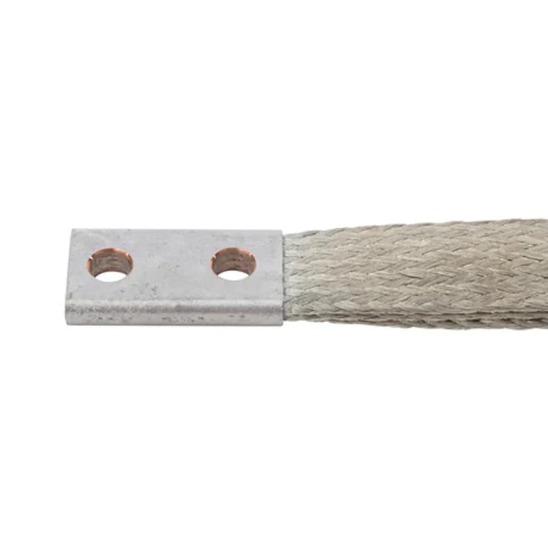 NSI Industries FS2-60-8N - The NSI FS2-60-8N Flexible Braided Jumper Grounding Strap is made from copper with a tin-plated finish, is 12" long and has a maximum amperage of 600A indoors or 720A in outdoor applications. Use flexible braided grounding straps in any application involving expansion, contraction, vibration or operational movement of the fault-current grounding path, where rigid grounding solutions may fall short. Ferrules are made from tin-plated pure electrolytic copper and the standard mounting holes are NEMA-spaced holes for easy installation. Stock products you can rely onâ€”stock NSI.