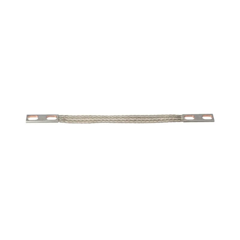 NSI Industries FS1-19-8N-18 - The NSI FS1-19-8N-18 Flexible Braided Jumper Grounding Strap is made from copper with a tin-plated finish, is 18" long and has a maximum amperage of 190A indoors or 225A in outdoor applications. Use flexible braided grounding straps in any application involving expansion, contraction, vibration or operational movement of the fault-current grounding path, where rigid grounding solutions may fall short. Ferrules are made from tin-plated pure electrolytic copper and the standard mounting holes are NEMA-spaced holes for easy installation. Stock products you can rely onâ€”stock NSI.