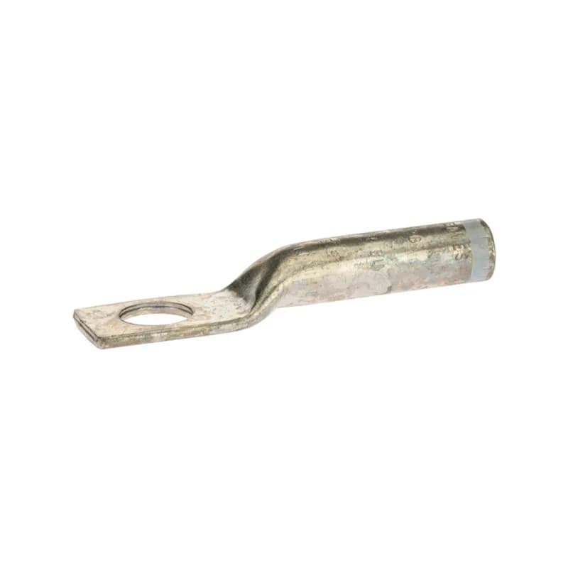 NSI Industries L338 - 1 Hole Long Barrel Copper Compression Lug 3 AWG - 3/8" Bolt Long Barrel Copper Compression Lugs are produced from high conductivity copper tubing. They are tin-plated to provide corrosion low contact resistance. Marked with die index and color coded for easy reference. Listed for 35KV maximum when properly installed and to cable manufacturer instructions. Temperature rating 90 degrees C. .