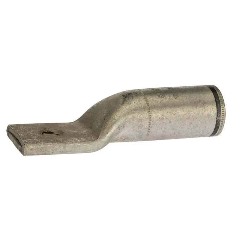 1 Hole Long Barrel Copper Compression Lug 750 MCM - 1/2" Bolt Long Barrel Copper Compression Lugs are produced from high conductivity copper tubing. They are tin-plated to provide corrosion low contact resistance. Marked with die index and color coded for easy reference. Listed for 35KV maximum when properly installed and to cable manufacturer instructions. Temperature rating 90 degrees C. .