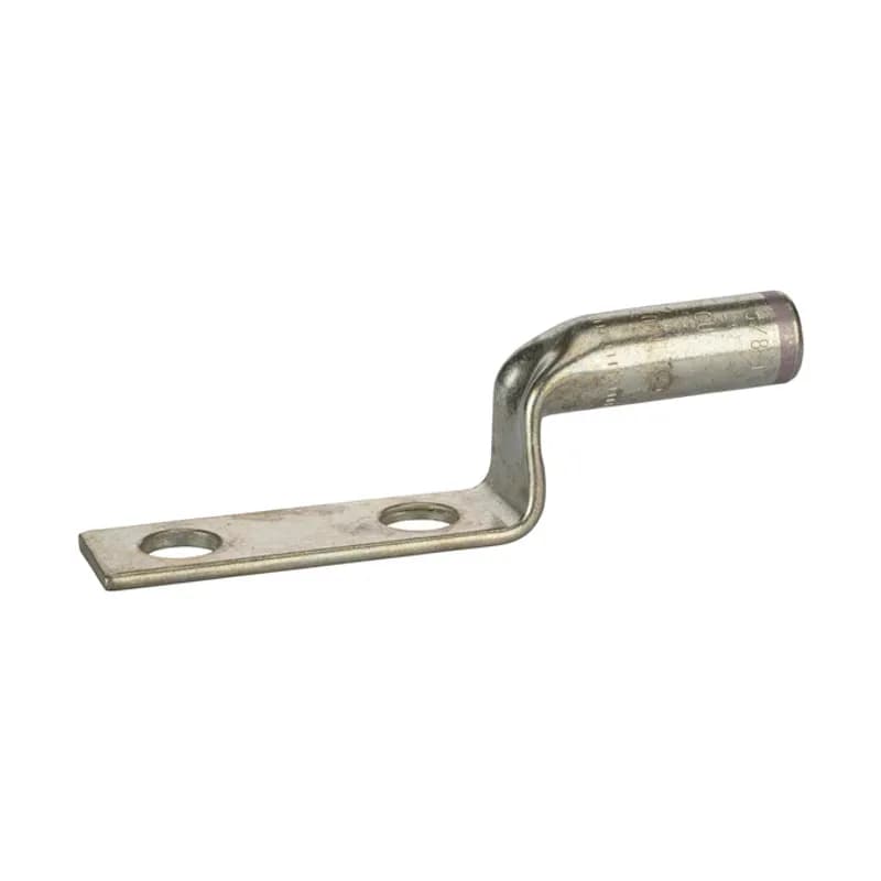 NSI Industries SL40N - 2 Hole Long Barrel Copper Stacked Compression Lug 4/0 AWG - 1/2" Bolt Long Barrel Copper Stacked Compression Lugs is a type of copper compression connector that is produced from high conductivity copper tubing. They are designed for use with the L-N Series. They are tin-plated to provide corrosion resistance and are marked with die index and color coded for easy reference.