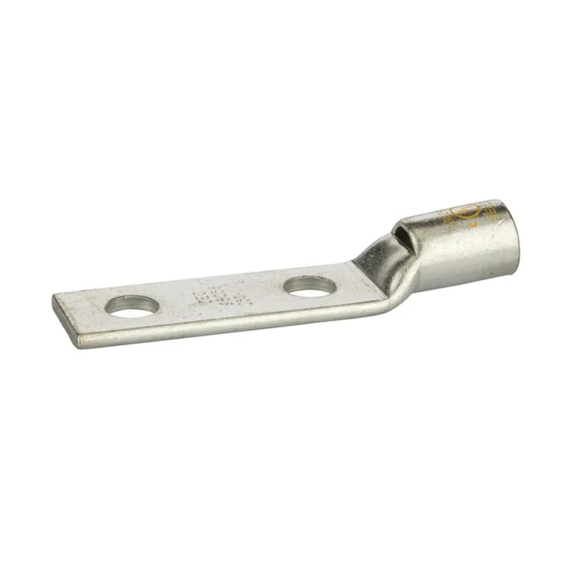 2HoleShort Barrel Copper Compression Lug w/ PeepHole250MCM-1/2" Bolt Short Barrel Copper Compression Lugs with PeepHoleis a type of copper compression connector that is produced from high conductivity copper tubing. They are tin-plated to provide corrosion resistance and are marked with die index and color coded for easy reference. Listed for 35KV maximum when properly installed.