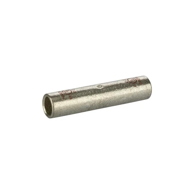 NSI Industries C-2 - Long Barrel TinnedCopperSplice2 AWG Long Barrel Tinned CopperSplices is a type of copper compression connector that is produced from high conductivity copper tubing. They are tin-plated to provide corrosion resistance and are marked with die index and color coded for easy reference. Listed for 35KV maximum when properly installed.