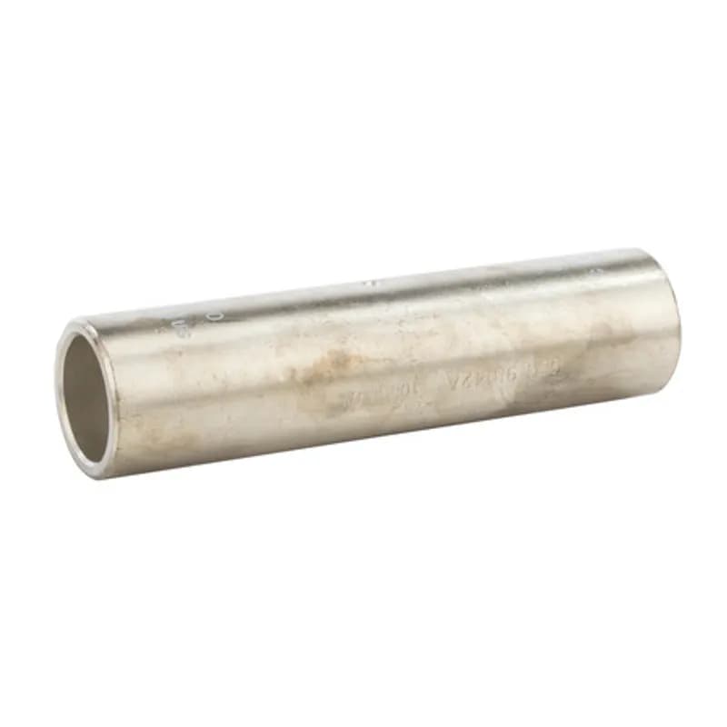 NSI Industries C-1000 - Long Barrel TinnedCopperSplice 1000 MCM Long Barrel Tinned CopperSplices is a type of copper compression connector that is produced from high conductivity copper tubing. They are tin-plated to provide corrosion resistance and are marked with die index and color coded for easy reference. Listed for 35KV maximum when properly installed.