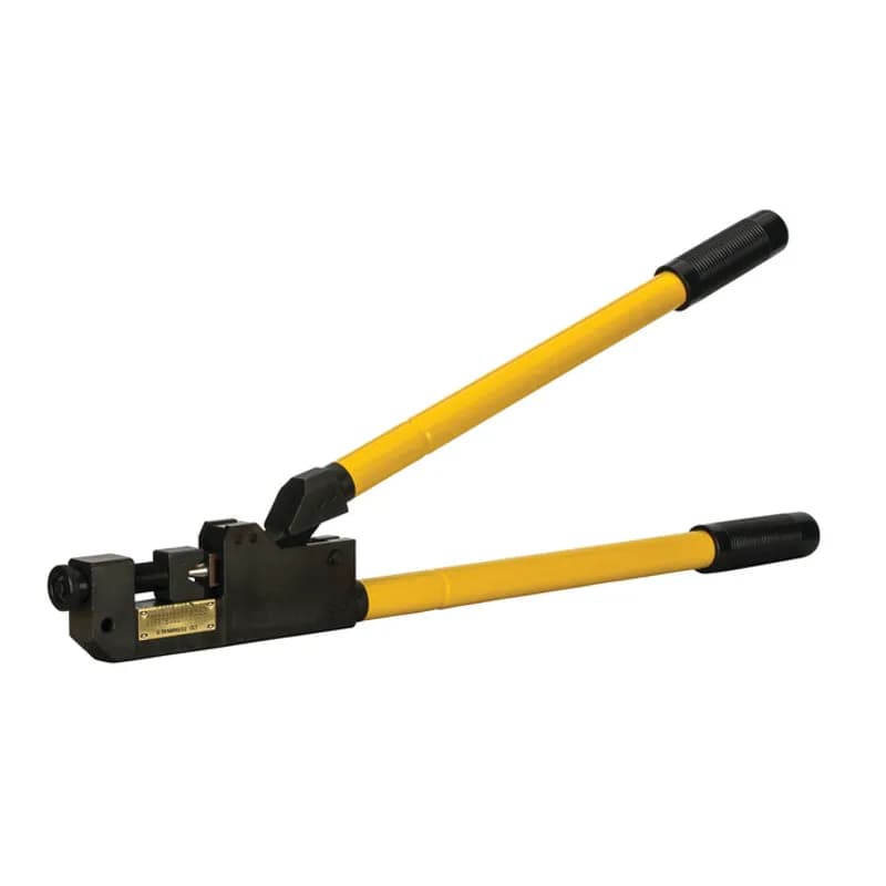 NSI Industries M-500 - Mechanical Single-Indent Heavy Duty Lug Crimpers APPLICATIONS: Crimper is a manual compression tool that features an extendable handle design that provides increased leverage and allows crimping up to 500 MCM. Requires no dies. FEATURES: CRIMP CAPACITY: 500 MCM UPC: 662381055095