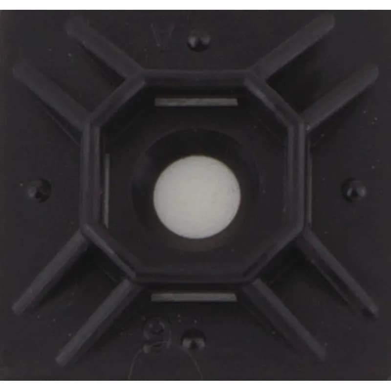 Adhesive Tie Mount .3/4" - Black, 100 Per Pack