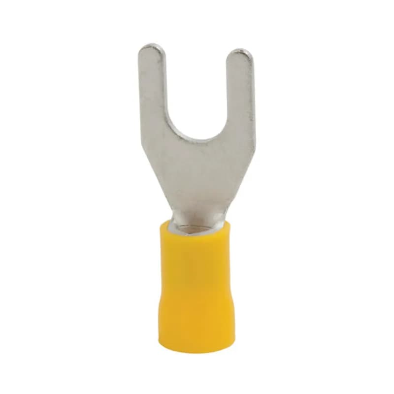 NSI Industries S12-14V-S - 12-10 AWG Vinyl spade terminals are spade terminals made of insulating vinyl. They are designed to accommodate a stud size of a 1/4".15 Count