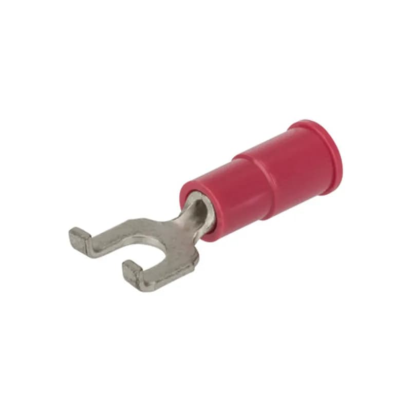 22-18 AWG, # 6 Stud Vinyl Insulated Flange Spade, 100 Per Pack