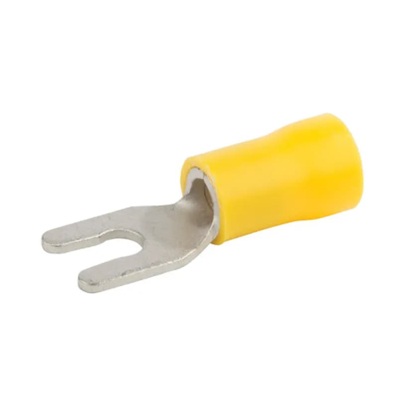 NSI Industries S12-6V-L - 12-10 AWG, # 6 Stud Vinyl Insulated Locking Spade, 50 Per Pack