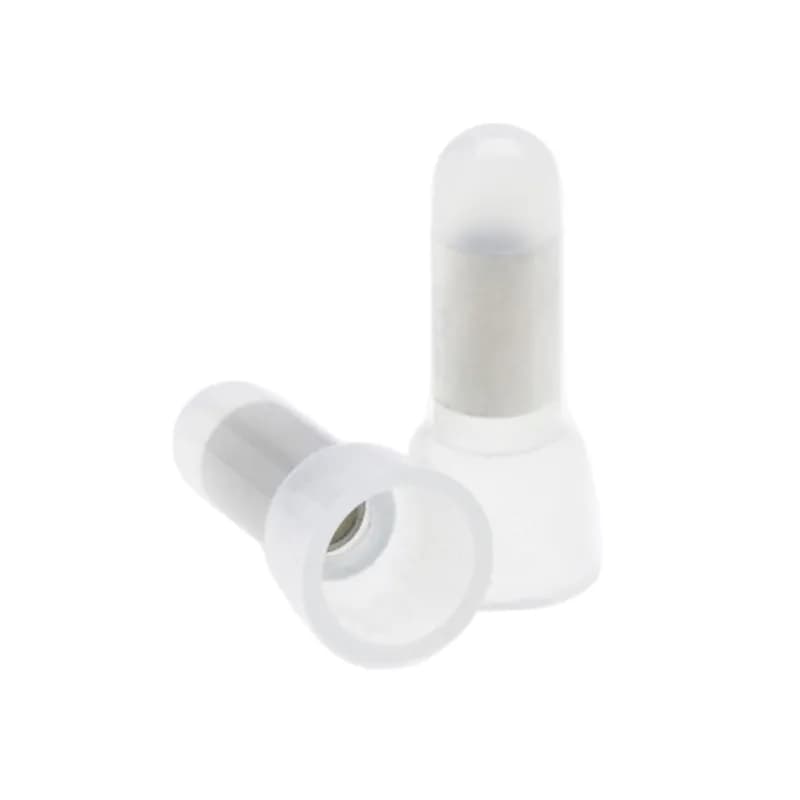 NSI Industries C22-N - The Easy-Twist C22-N 100-Count Pack of Nylon Closed-End Wire Connectors are designed for use on pre-insulated wires in the 22-18 AWG size range. Theyâ€™re UL-certified as self-extinguishing and rated for a maximum temperature of 105Ëš Celsius (221Ëš Fahrenheit). The closed-end nylon connector features an internal metal crimp sleeve that can be tightened over twisted pre-insulated wires to form a safe and secure join. Their compact design is useful for applications in tight areas or anywhere else you need to connect wires.