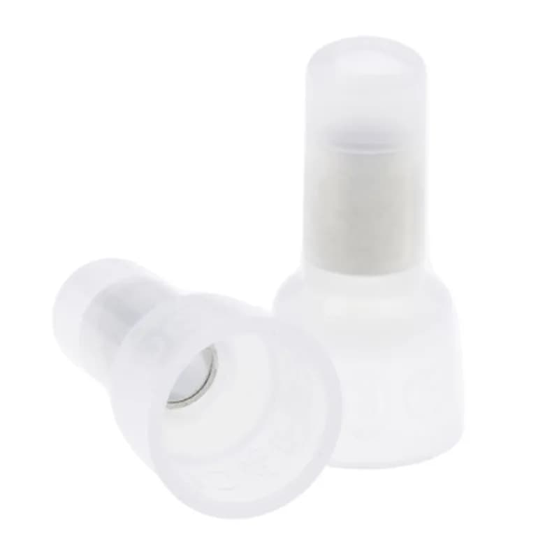 NSI Industries C12-N - The Easy-Twist C12-N 50-Count Pack of Nylon Closed-End Wire Connectors are designed for use on pre-insulated wires in the 12-10 AWG size range. Theyâ€™re UL-certified as self-extinguishing and rated for a maximum temperature of 105Ëš Celsius (221Ëš Fahrenheit). The closed-end nylon connector features an internal metal crimp sleeve that can be tightened over twisted pre-insulated wires to form a safe and secure join. Their compact design is useful for applications in tight areas or anywhere else you need to connect wires.