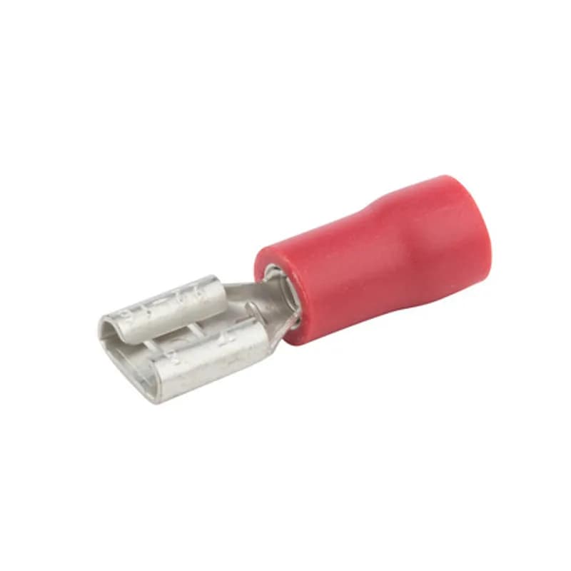 22-18 AWG Vinyl Insulated Female Disconnect .187X.020 Tab, 100 Per Pack