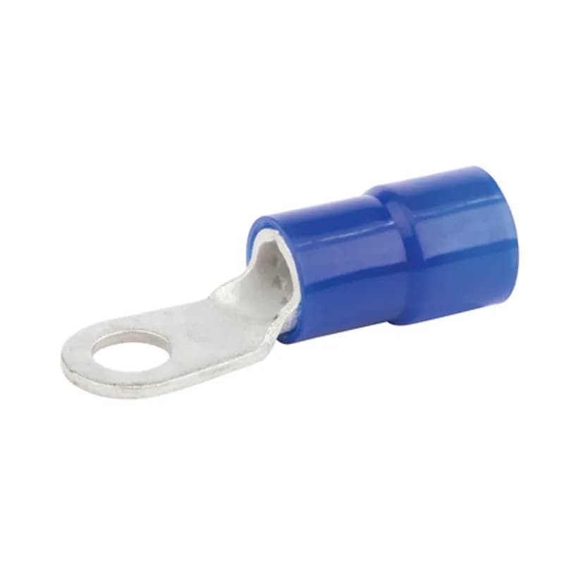 NSI Industries R6-14N - 6 AWG Nylon Insulated Ring 1/4" Stud - 15 Per Pack