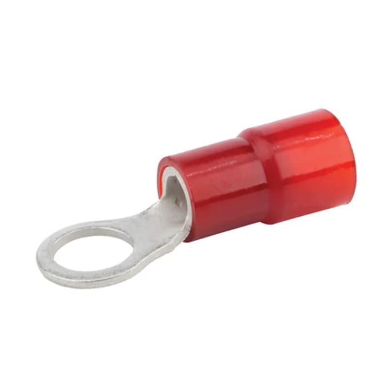 8 AWG Nylon Insulated Ring 5/16" Stud, 25 Per Pack