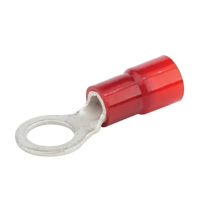 8 AWG Nylon Insulated Ring 3/8" Stud, 25 Per Pack