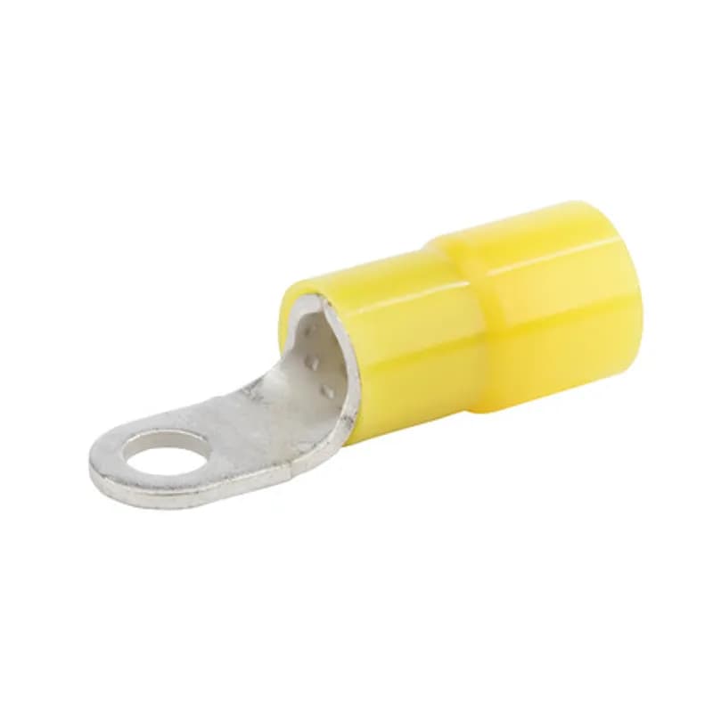 4 AWG Nylon Insulated Ring 1/4" Stud, 15 Per Pack
